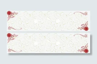 潮流花朵线条免抠