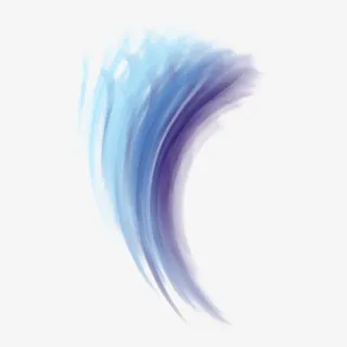 蓝色水墨线条免抠