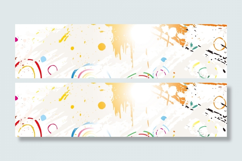 炫彩潮流横幅背景高清