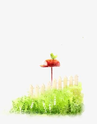 春天美景装饰设计免抠