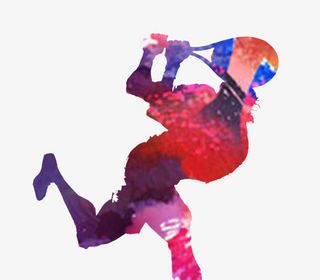 彩绘网球少女免抠