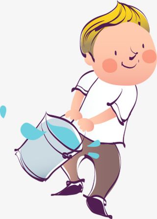提水通的小孩png素材免抠