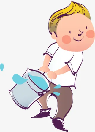 提水通的小孩png素材免抠