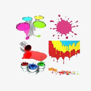 彩色油漆泼墨集合免抠