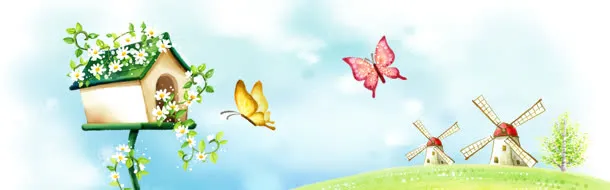 可爱清爽简洁淘宝海报免抠