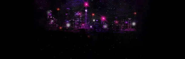 电商炫酷城市背景banner