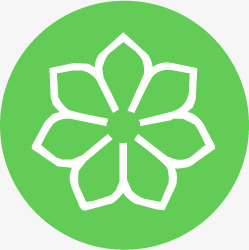 扁平化图标菊花符号免抠