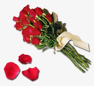 精美玫瑰花束免抠