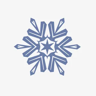 鳞片雪雪花片状矢量包体积1免抠