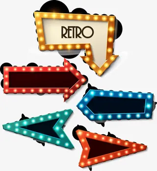 箭头霓虹灯免抠