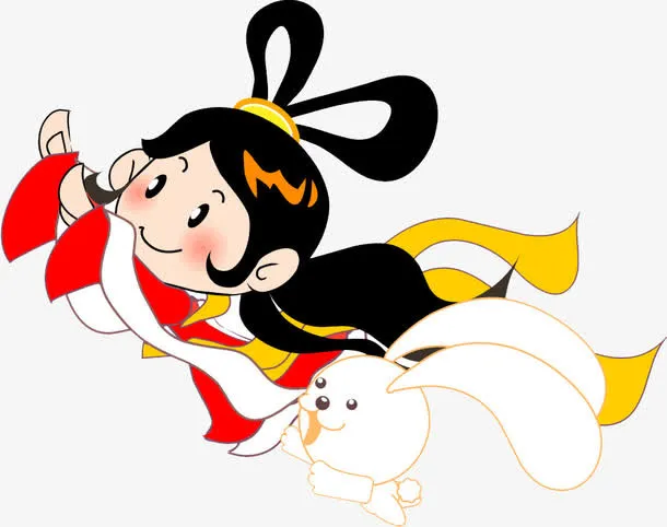 卡通嫦娥免抠节日中秋节元素