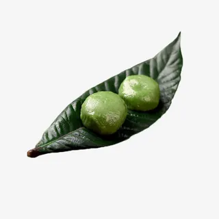 清明艾叶寒食两个青团免抠