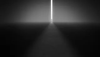 黑灰色光效门缝人物免抠