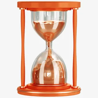 橙色时间沙漏免抠