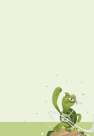 狗年浅绿色卡通挂历乌龟背景高清