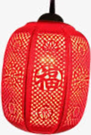 红色春节灯笼装饰免抠
