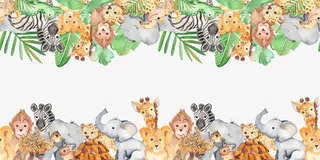 边框动物边框植物边框卡通边框装饰元素免抠