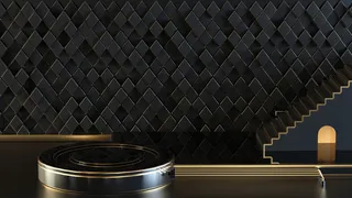 C4D，黑金，舞台，高端高清