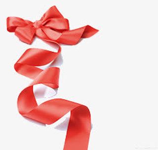 漂浮红彩带免抠