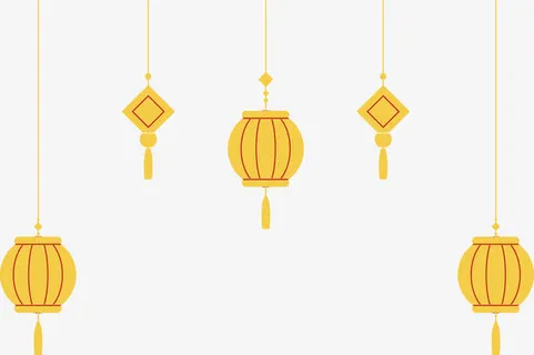 黄色灯笼免抠