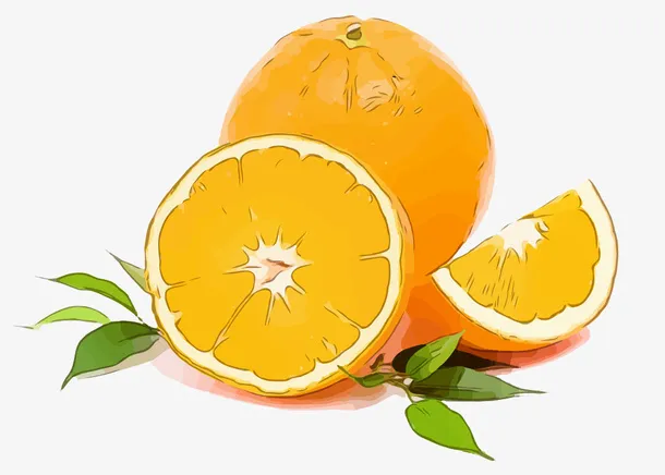 橙子矢量手绘免抠