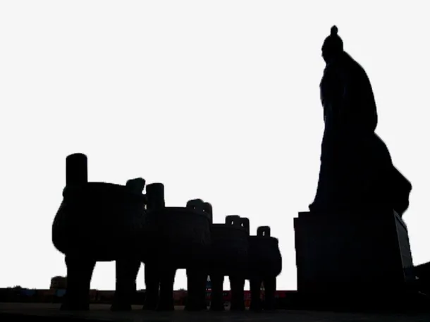石雕剪影免抠