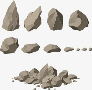 景观石头矢量图片免抠