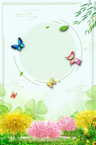 简约小清新春天海报高清