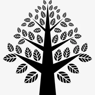 树上的叶子很多对称外形美观图标免抠