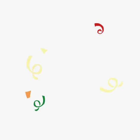 飞舞的彩色装饰物免抠