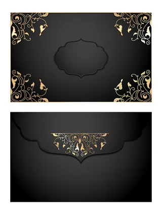 欧式花纹会员卡背景素材高清