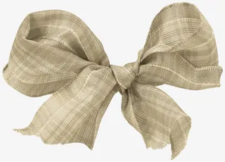 棕色漂亮布条领结免抠