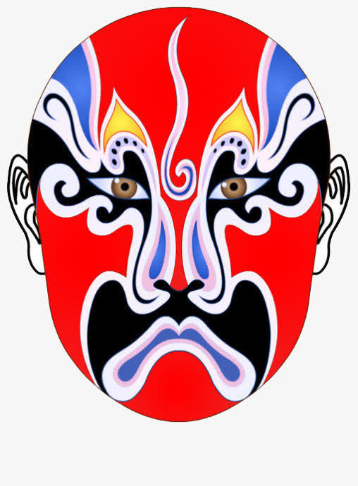 严肃的戏曲脸谱免抠