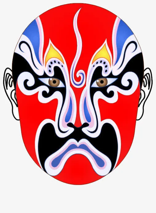 严肃的戏曲脸谱免抠