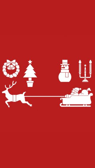 圣诞节红色H5背景高清