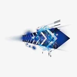 矢量科技纹理和箭头免抠