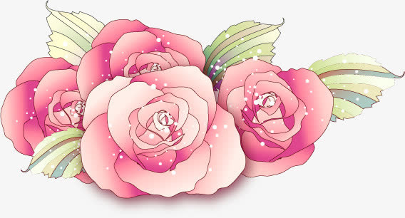 母亲节粉色玫瑰花免抠