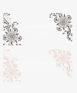 中国风花纹装饰名片模板免抠 中国风花纹装饰名片模板免抠