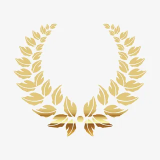 金色桂冠花环免抠