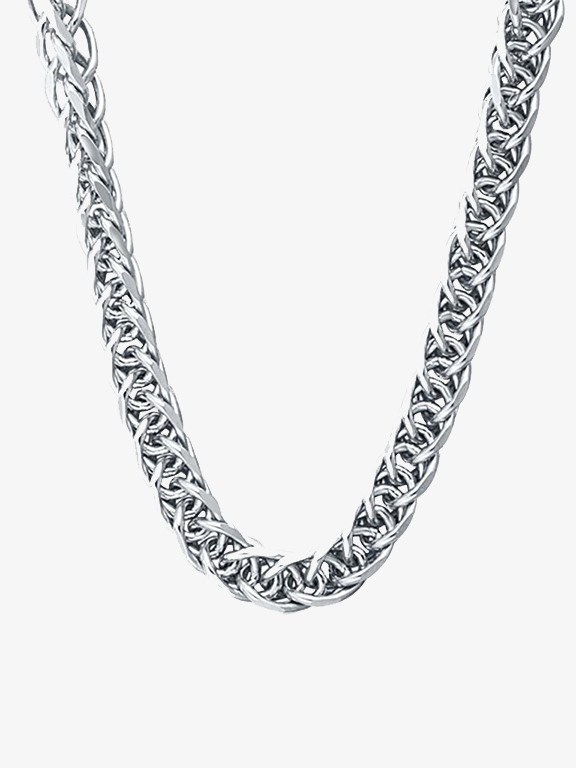 实拍简单银链子免抠