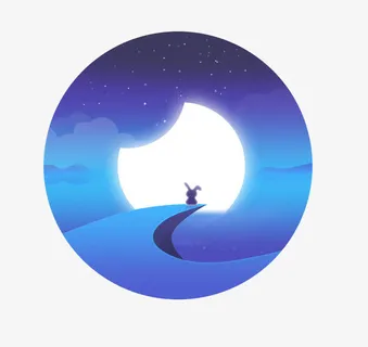 看着月亮的兔子免抠