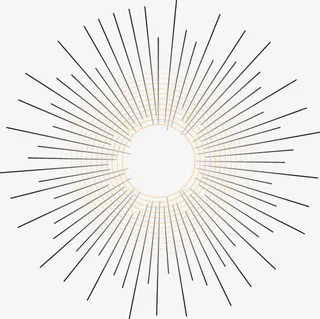 科技数码几何放射线免抠