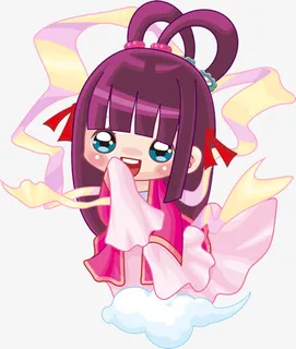 手绘卡通七夕小图标人物免抠