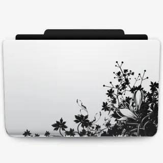 春天风格时尚花纹文件夹免抠