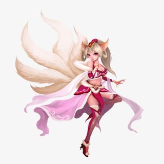 彩绘九尾狐免抠