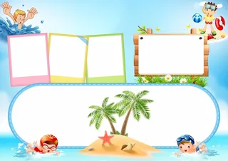 防溺水安全游泳展板背景素材高清