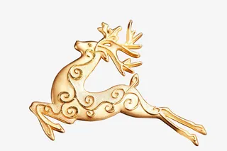 金色麋鹿梅花鹿免抠