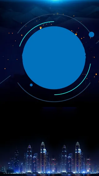 蓝色扁平H5背景高清