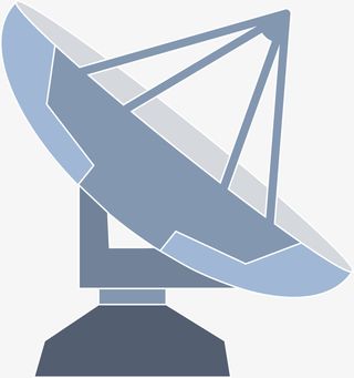 灰色卫星站扁平卫星免抠