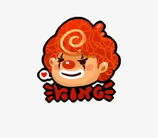 创意游戏小丑字体免抠